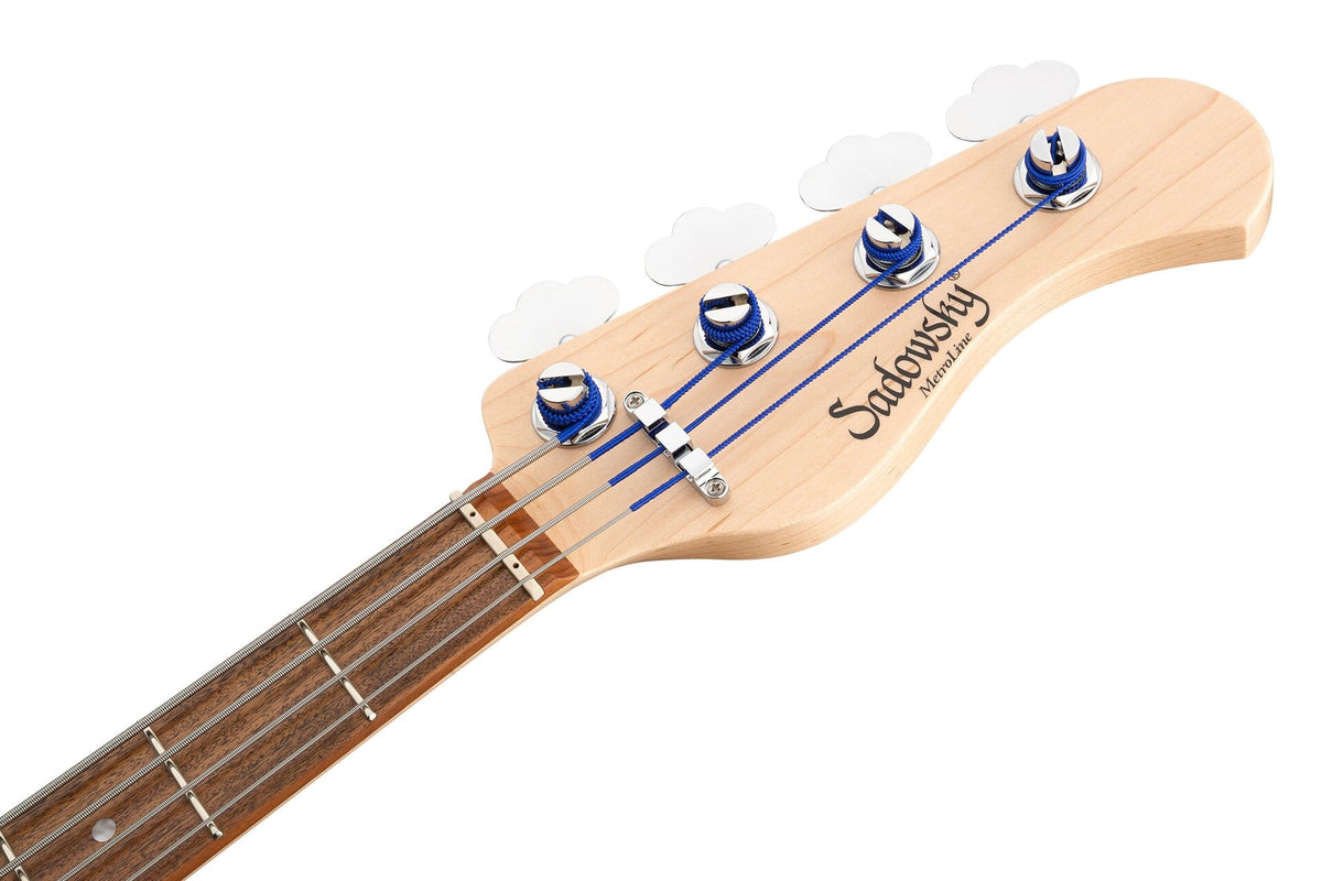 Sadowsky MetroLine 22-Fret Will Lee Bass, Red Alder Body, 4 String, Bora Blueburst Transparent Satin