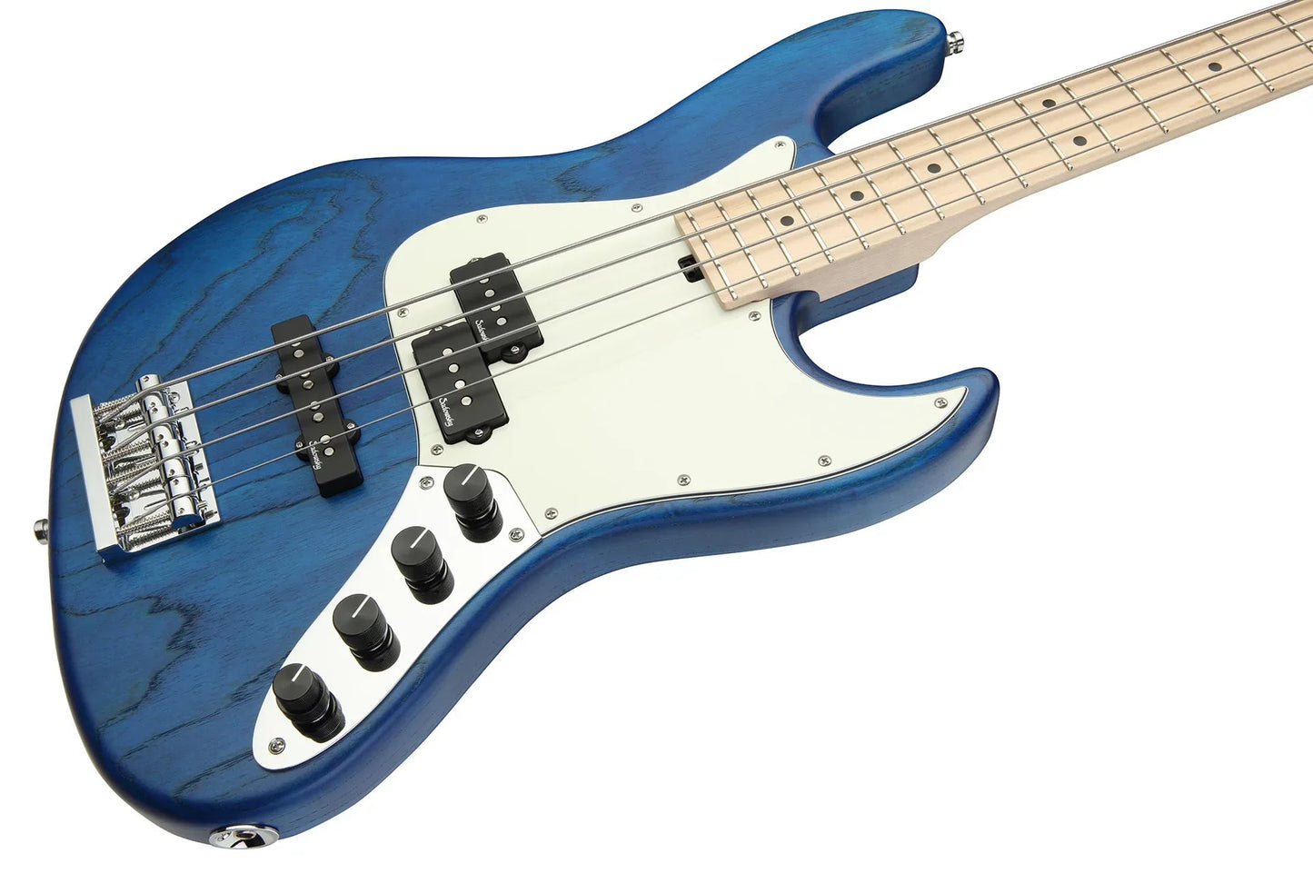 Sadowsky MetroLine 21-Fret Vintage P/J Bass-Swamp Ash Body-4 String-Ocean Blue Transparent Satin