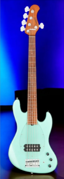 Sadowsky MetroExpress 21-Fret Vintage M Bass Morado Fingerboard 5-String - Solid Sage Green Metallic High Polish
