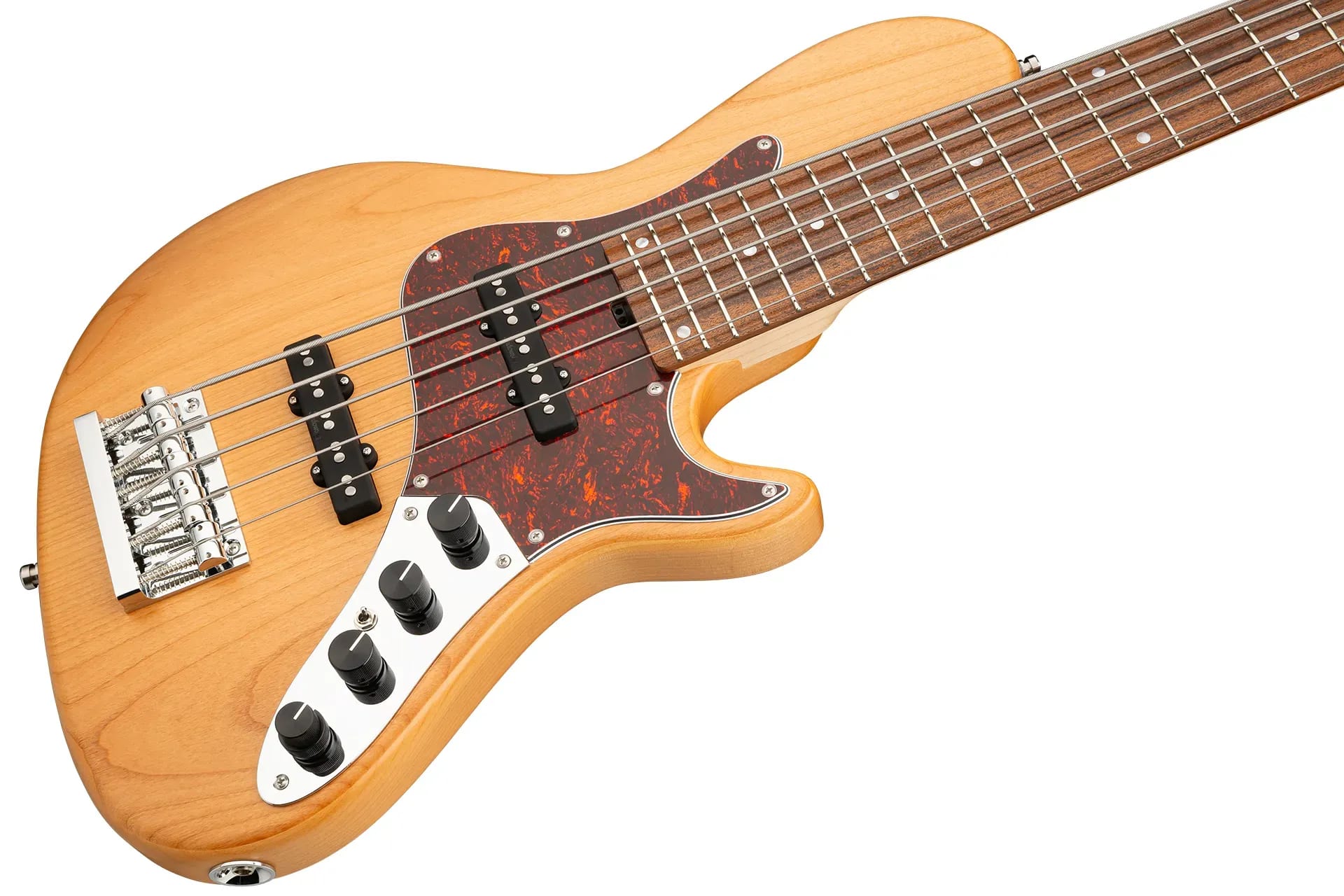 Sadowsky MetroLine 24-Fret Singlecut Vintage Bass-Red Alder Body-5 String-Natural Transparent Satin