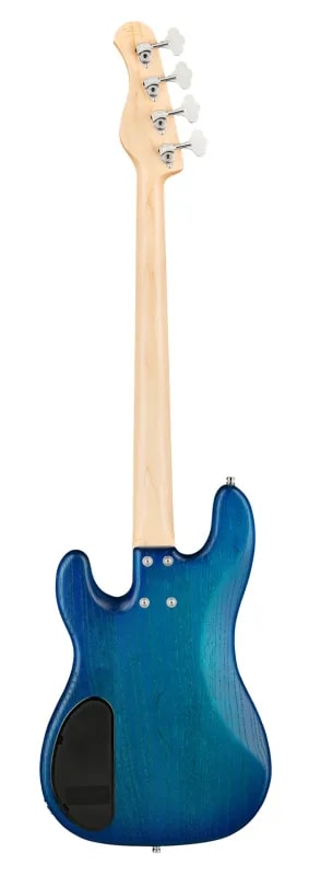 Sadowsky MetroLine 21-Fret Hybrid P/J Bass-Swamp Ash Body-4 String-Bora Blueburst Transparent Satin