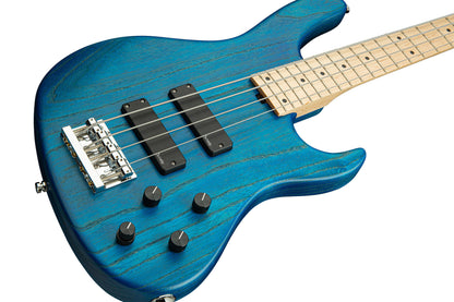Sadowsky MetroLine 24-Fret Modern 4 String, Swamp Ash Body, Ocean Blue Transparent Satin