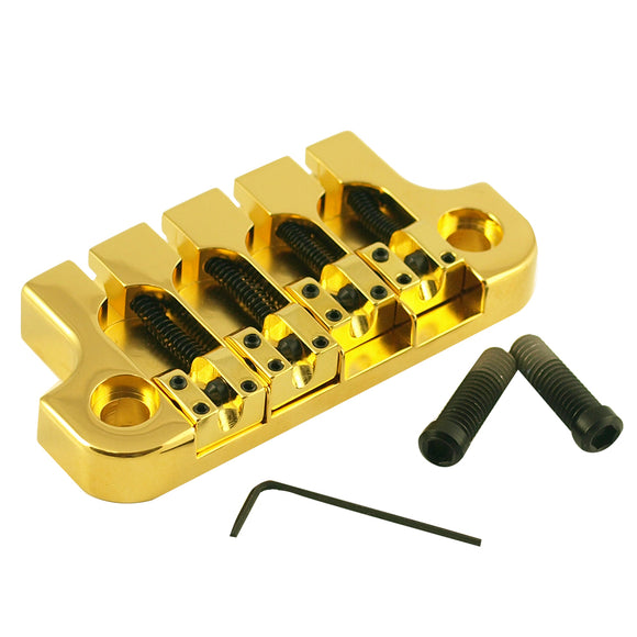Hipshot Aluminum SuperTone 2 Point 4 String Bass Bridge Gold