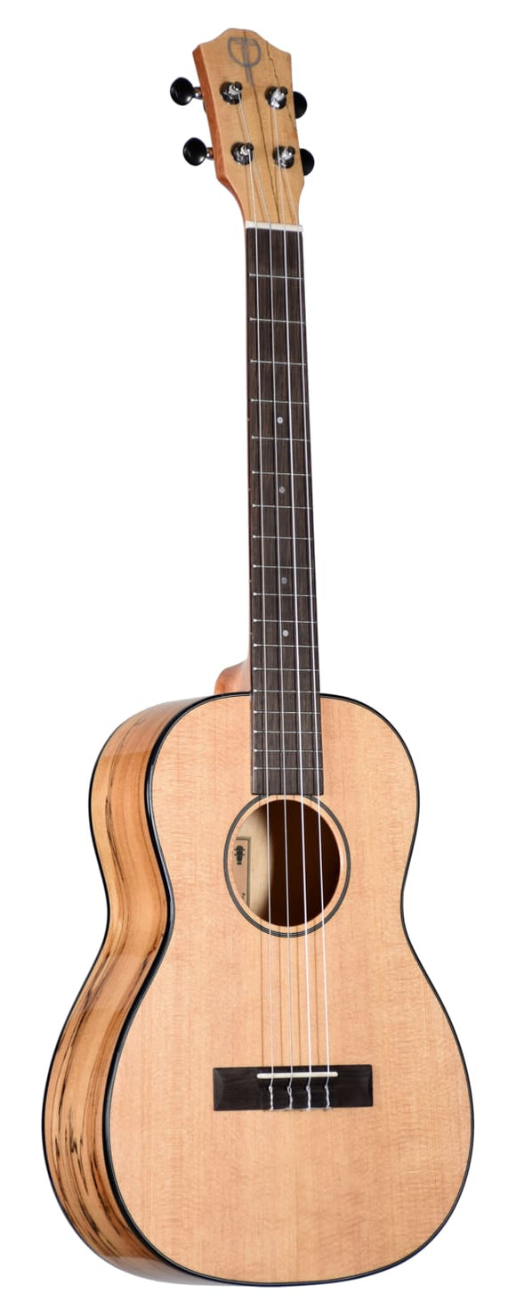 Teton TB130SMG Baritone Ukulele, Solid spruce top, spalted maple back and sides