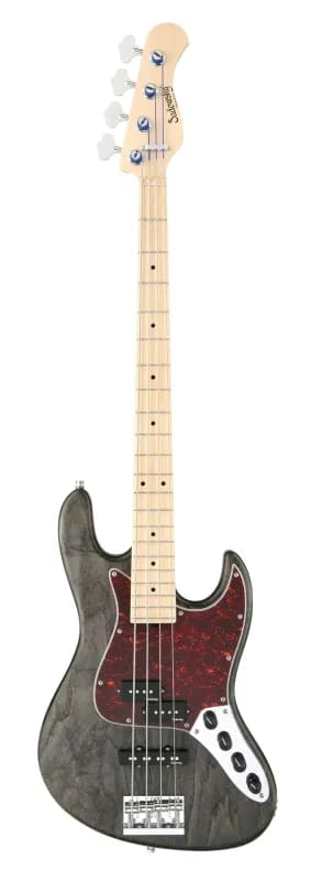Sadowsky MetroLine 21-Fret Vintage P/J Bass-Swamp Ash Body-4 String-Nirvana Black Transparent Satin