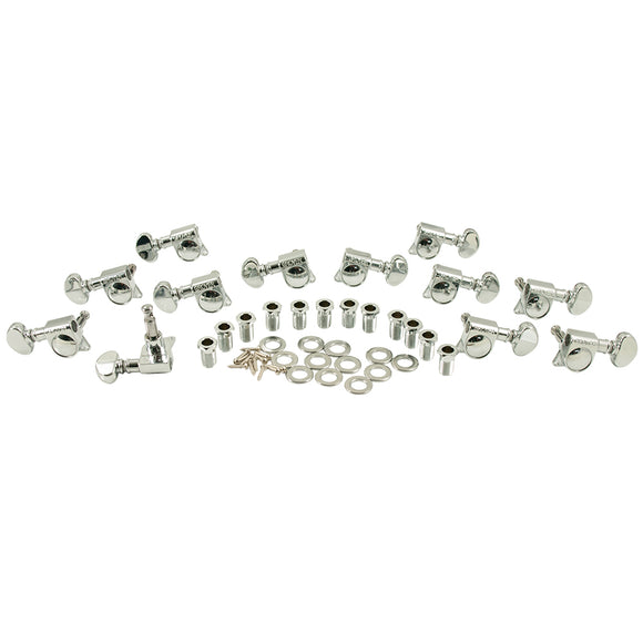 Grover 12 String Mid-Size Rotomatics Chrome