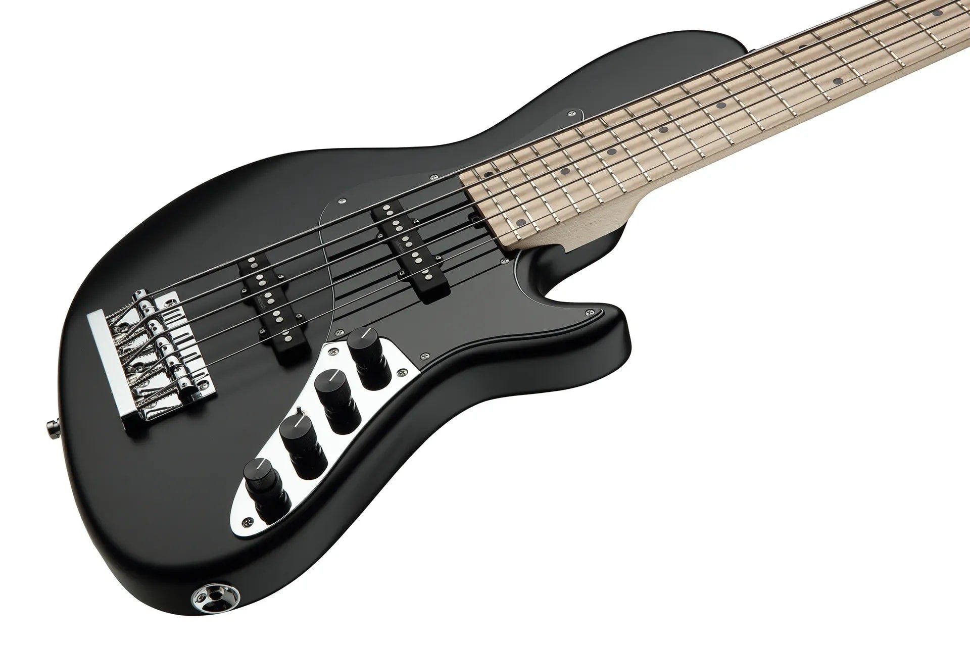 Sadowsky MetroLine 24-Fret Singlecut Vintage Bass-Swamp Ash Body-5 String-Solid Black Satin