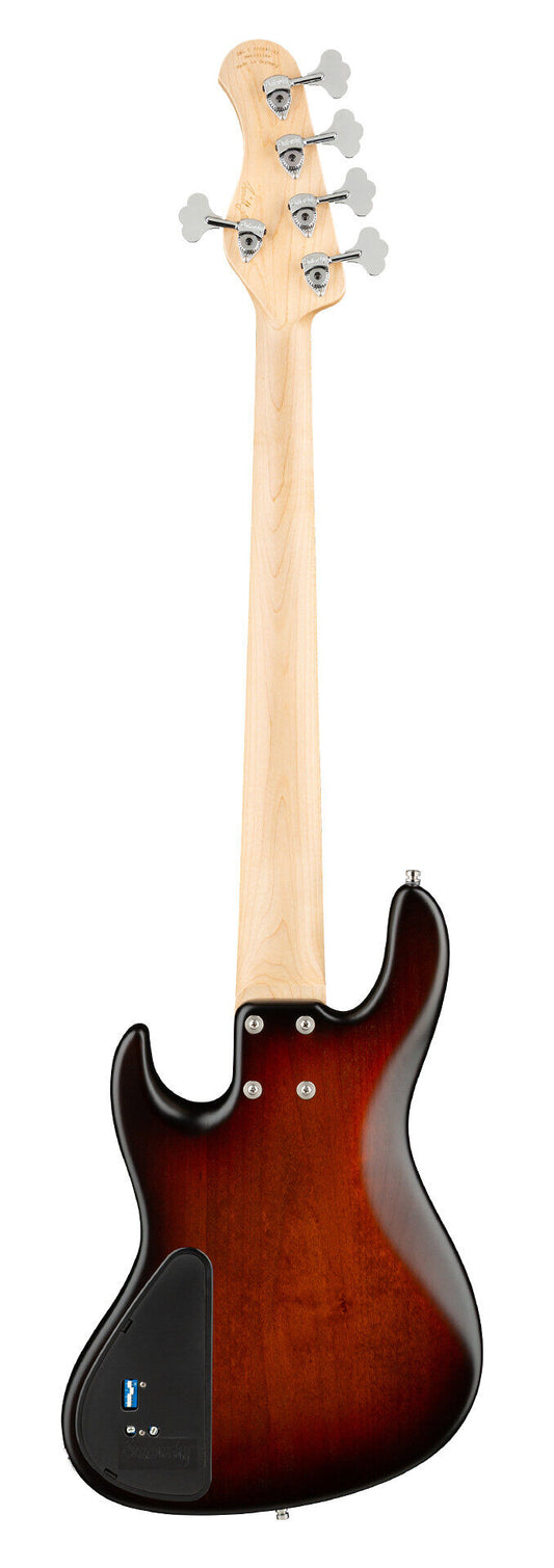 Sadowsky MetroLine 22-Fret Will Lee Bass, Red Alder Body, 5 String, Almond Sunburst Transparent Satin