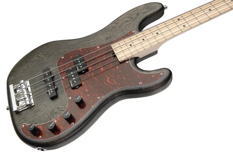 Sadowsky MetroLine 21-Fret Hybrid P/J Bass-Swamp Ash Body-4 String-Nirvana Black Transparent Satin