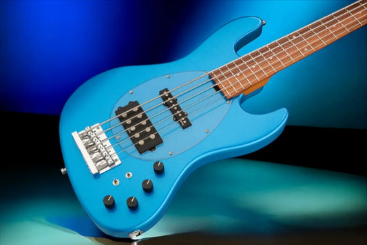 Sadowsky MetroExpress 21-Fret Vintage M/J Bass, Morado Fingerboard, 5-String - Solid Ocean Blue Metallic High Polish
