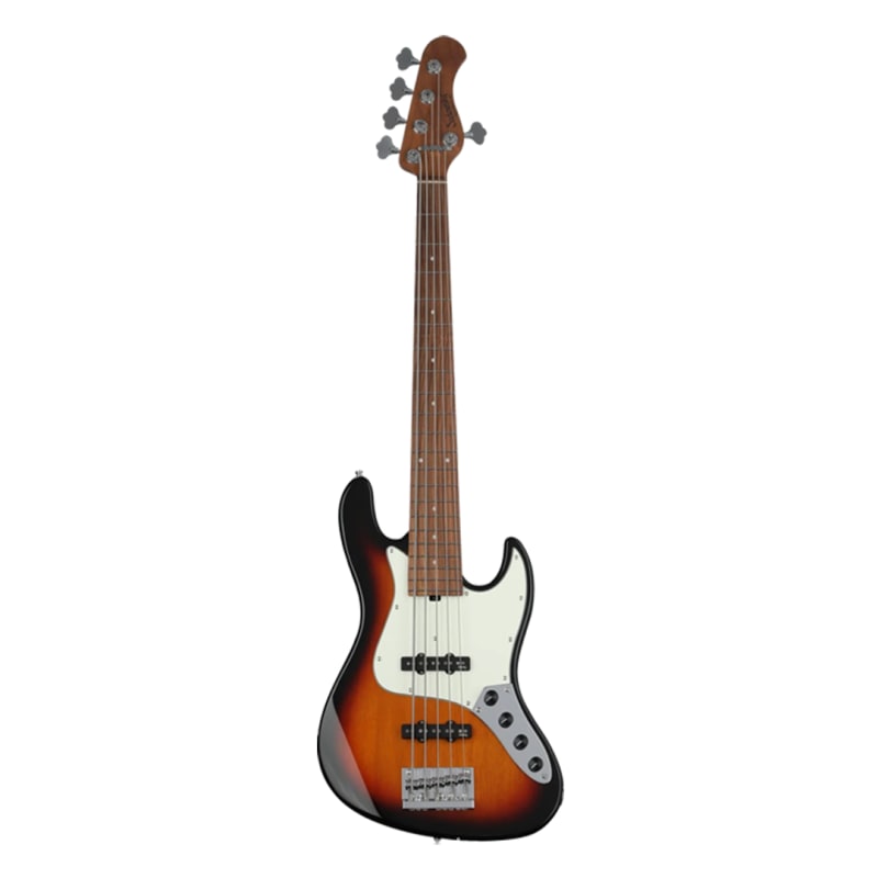 Sadowsky MetroExpress 21 Fret Vintage JJ Bass 5 String Tobacco Sunburst Transparent High Polish Morado Board