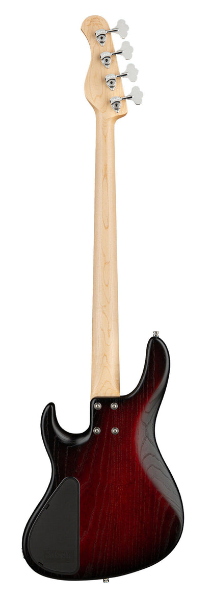 Sadowsky MetroLine 24-Fret Modern 4 String, Swamp Ash Body, Burgundy Burst Transparent Satin