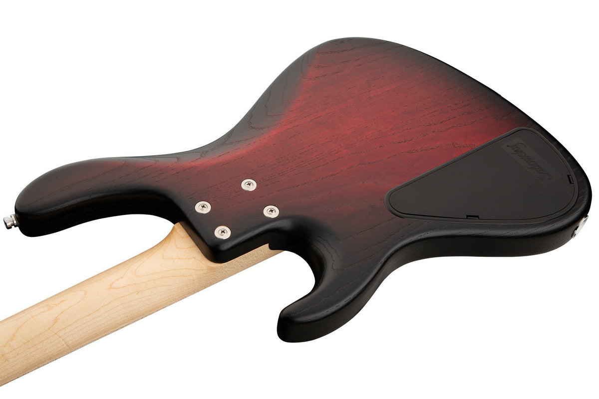 Sadowsky MetroLine 24-Fret Modern 4 String, Swamp Ash Body, Burgundy Burst Transparent Satin