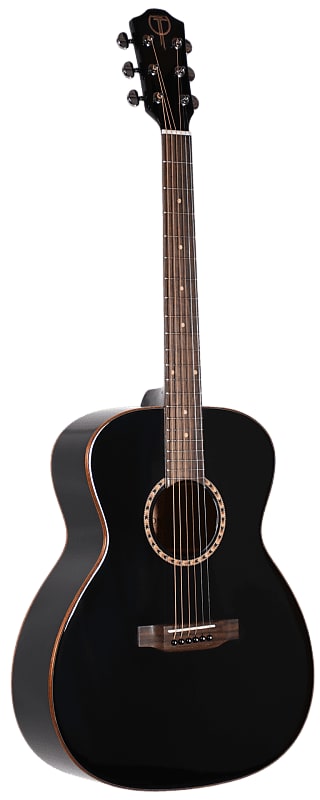 Teton STA100EBK Auditorium, Solid Spruce Top, mahogany back/sides/ Fishman Sonitone pickup, black gloss finish