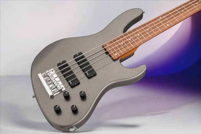 Sadowsky MetroExpress 24-Fret Modern Bass, Morado Fingerboard, 5-String - Solid Silver Metallic High Polish