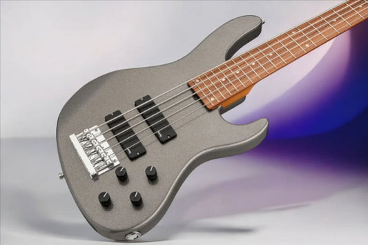 Sadowsky MetroExpress 24-Fret Modern Bass, Morado Fingerboard, 5-String - Solid Silver Metallic High Polish