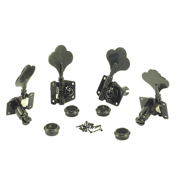 WD 4 In Line Full Size Bass Tuning Machines Black
