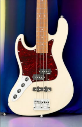 Sadowsky MetroExpress 21-Fret Hybrid P/J Bass, Morado Fingerboard, Lefthand, 4-String - Solid Olympic White High Polish