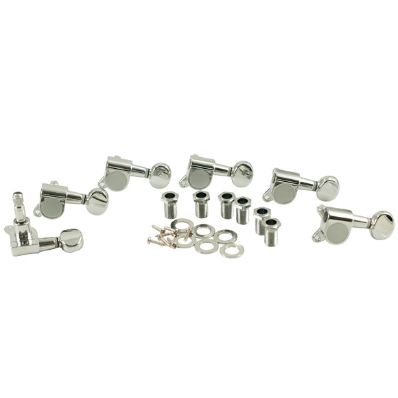 WD 6 In Line Locking Tuning Machines Chrome