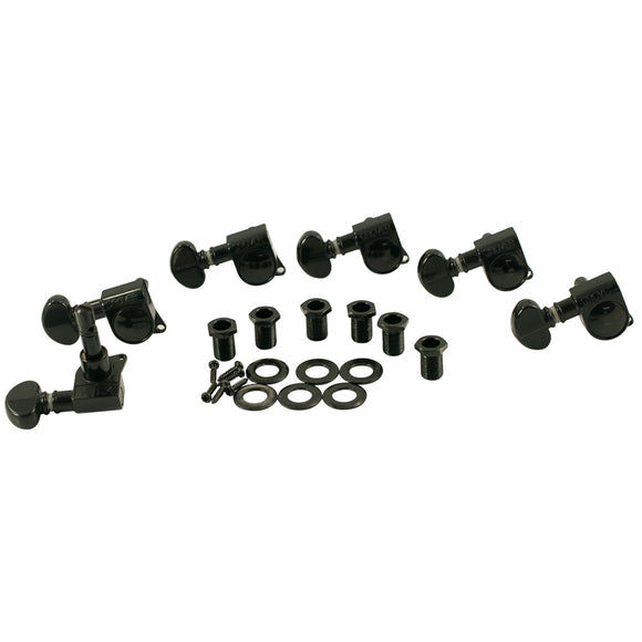 Grover 6 In Line Left Hand Mini Locking Rotomatics Black Chrome