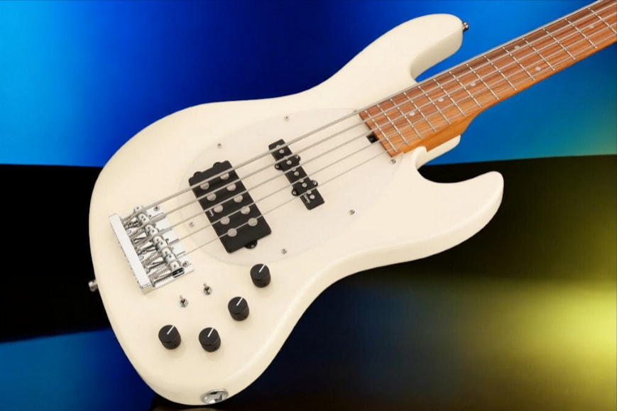 Sadowsky MetroExpress 21-Fret Vintage M/J Bass, Morado Fingerboard, 5-String - Solid Olympic White High Polish