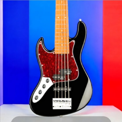 Sadowsky MetroExpress 21-Fret Hybrid P/J Bass, Roasted Maple Fingerboard, Lefthand, 5-String - Solid Black High Polish