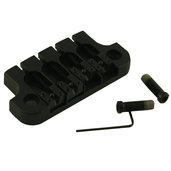 Hipshot Aluminum SuperTone 2 Point 4 String Bass Bridge Black