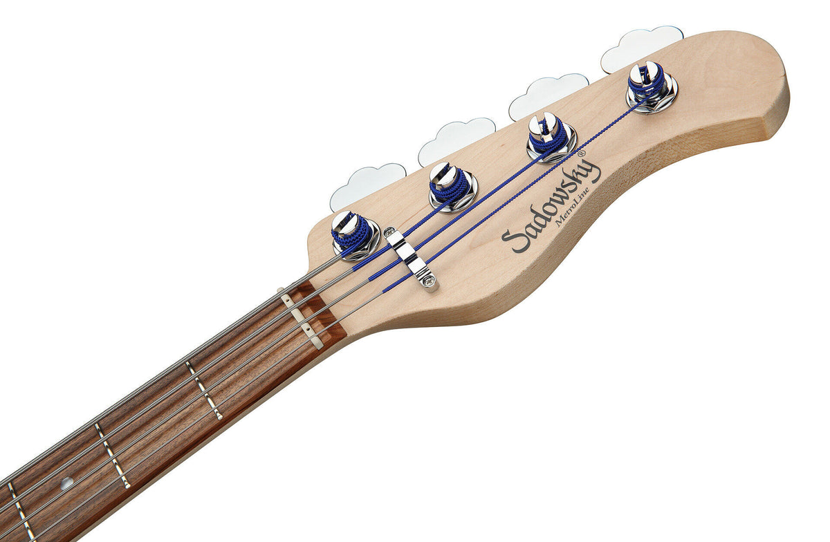 Sadowsky MetroLine 22-Fret Will Lee Bass, Red Alder Body, 4 String, Almond Sunburst Transparent Satin