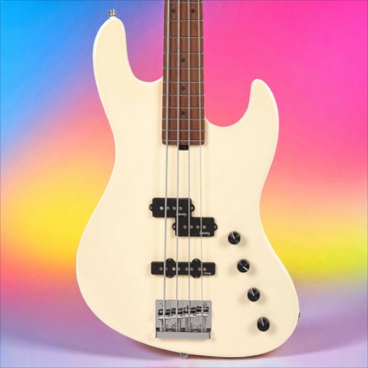 Sadowsky MetroExpress 21 Fret Verdine White Signature 4 String Olympic White High Polish Morado Board
