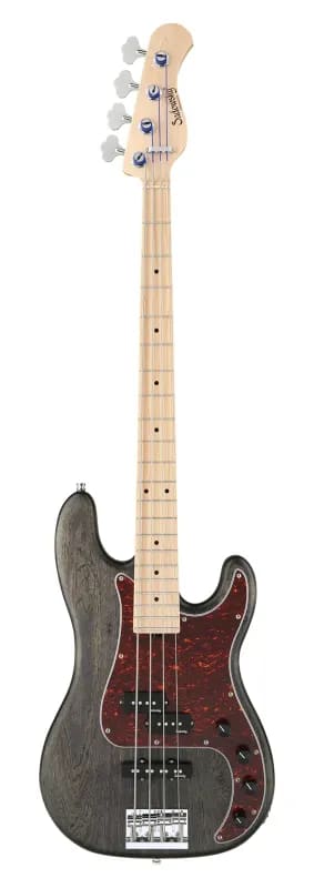 Sadowsky MetroLine 21-Fret Hybrid P/J Bass-Swamp Ash Body-4 String-Nirvana Black Transparent Satin