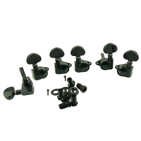Grover 3 Per Side Original Locking Rotomatics Black Chrome