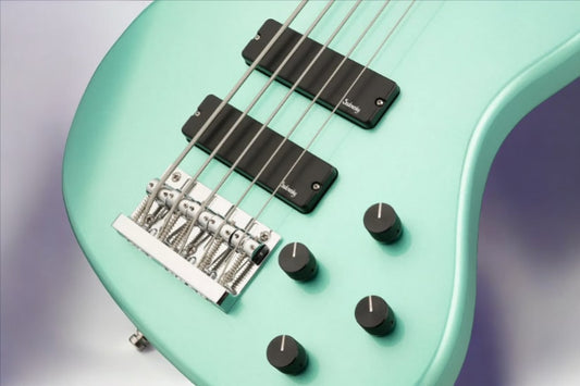 Sadowsky MetroExpress 24-Fret Modern Bass, Morado Fingerboard, 5-String - Solid Sage Green Metallic High Polish