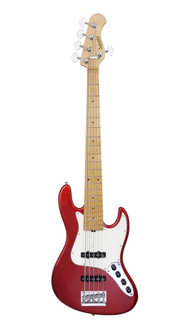 Sadowsky MetroExpress 21 Fret Vintage JJ Bass 5 String Candy Apple Red Metallic High Polish Maple Board