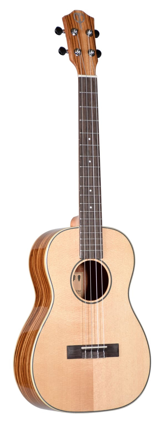Teton TB160ZWG Baritone Ukulele, soild spruce top, zebra wood back & sides
