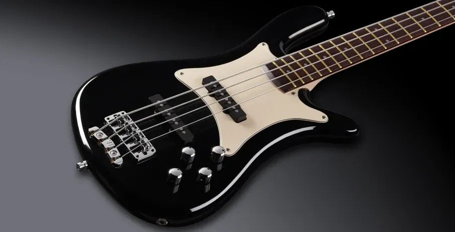 Warwick Teambuilt Pro Series Streamer CV CV 4 String Solid Black High Polish