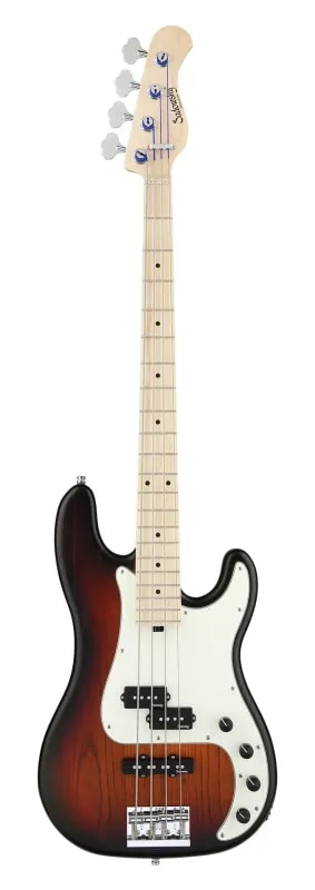 Sadowsky MetroLine 21-Fret Hybrid P/J Bass-Swamp Ash Body-4 String-Almond Sunburst Transparent Satin