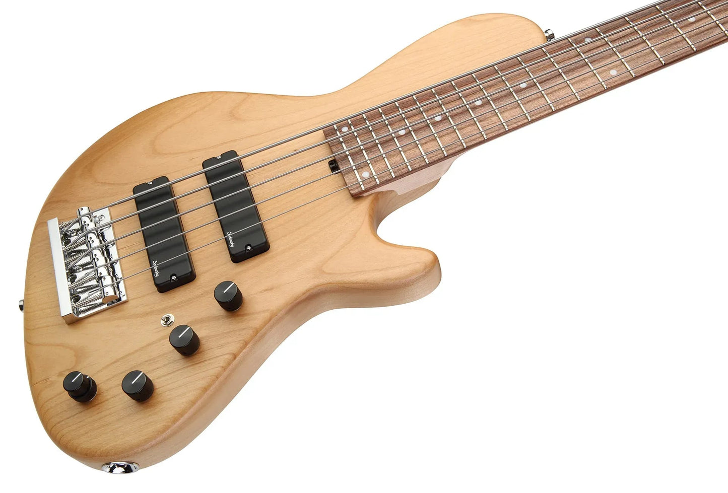 Sadowsky MetroLine 24-Fret Singlecut Soapbar Bass-Red Alder Body-5 String-Natural Transparent Satin