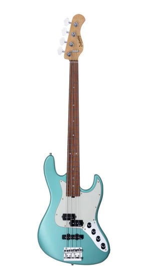 Sadowsky MetroExpress 21 Fret Hybrid PJ Bass 4 String, Sage Green Metallic, Morado Board