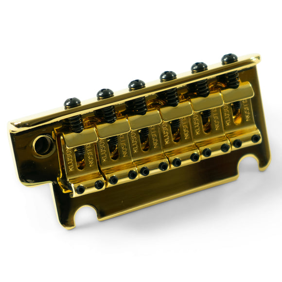 Kluson 2 Post Steel Block Tremolo Bridge Gold