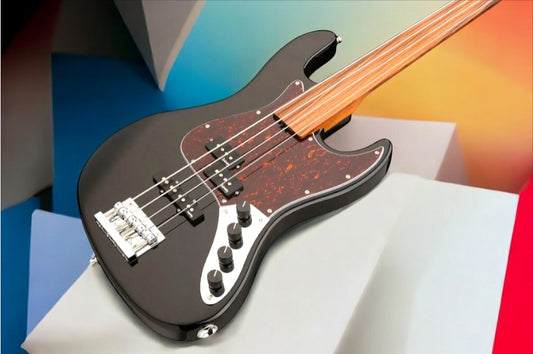 Sadowsky MetroExpress 21-Fret Hybrid P/J Bass, Morado Fingerboard, 4-String, Fretless - Solid Black High Polish