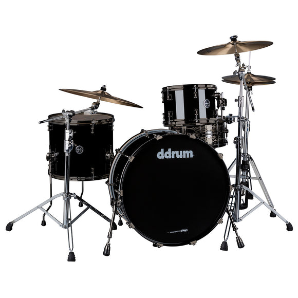 ddrum M.A.X 3pc Piano Black 24 inch bass drum - Shell Pack