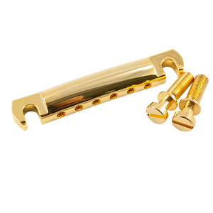 Kluson USA Aluminum Stop Tailpiece With Steel Studs Gold