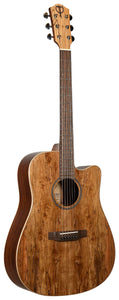 Teton STS000SMGCE Gloss Finish, Dreadnought, Solid Sitka Spruce Top, Spalted Maple Bac & Sides