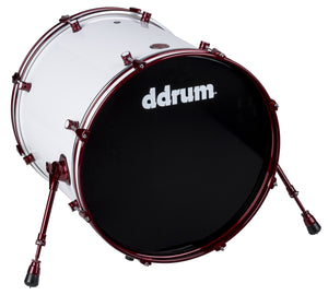 ddrum Reflex 20x22 Bass Drum, White/Red