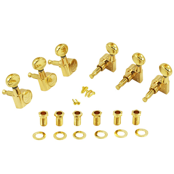 Kluson 6 In Line Contemporary Diecast Series Tuners Gold
