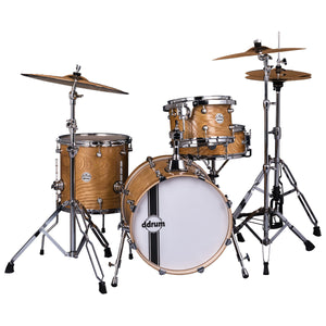 ddrum Speakeasy Flyer 4-Piece 8x12 Rack Tom, 14x14 Floor Tom, 14x18 Bass, 5.5x14 Snare, Natural Ash