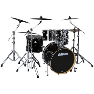 ddrum Dominion Birch 5pc Shell Pack Midnight Black Wrap