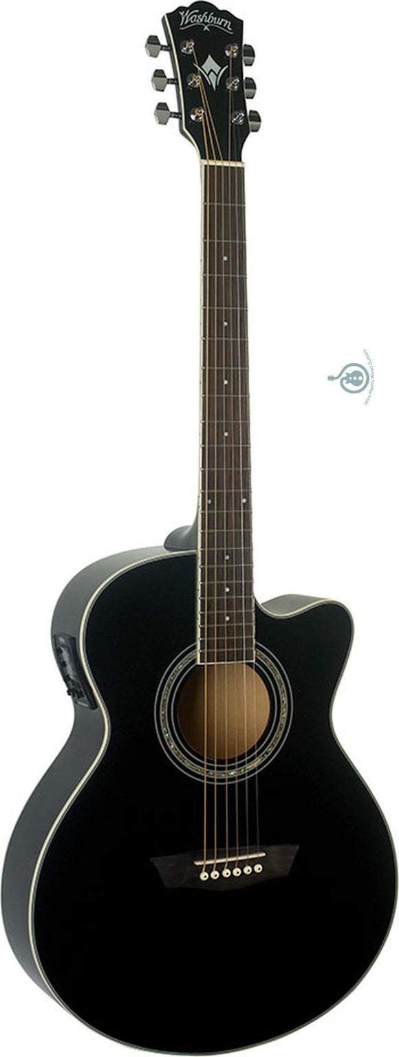 Washburn EA12B Mini Jumbo Acoustic Electric w/ Basswood Top, Back & Sides