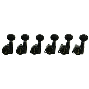 Kluson 6 In Line Left Hand Locking Contemporary Diecast Series Tuning Machines Black