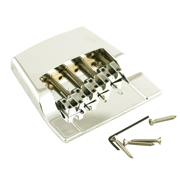 Hipshot Brass 4 String Bass Bridge For Rickenbacker Chrome